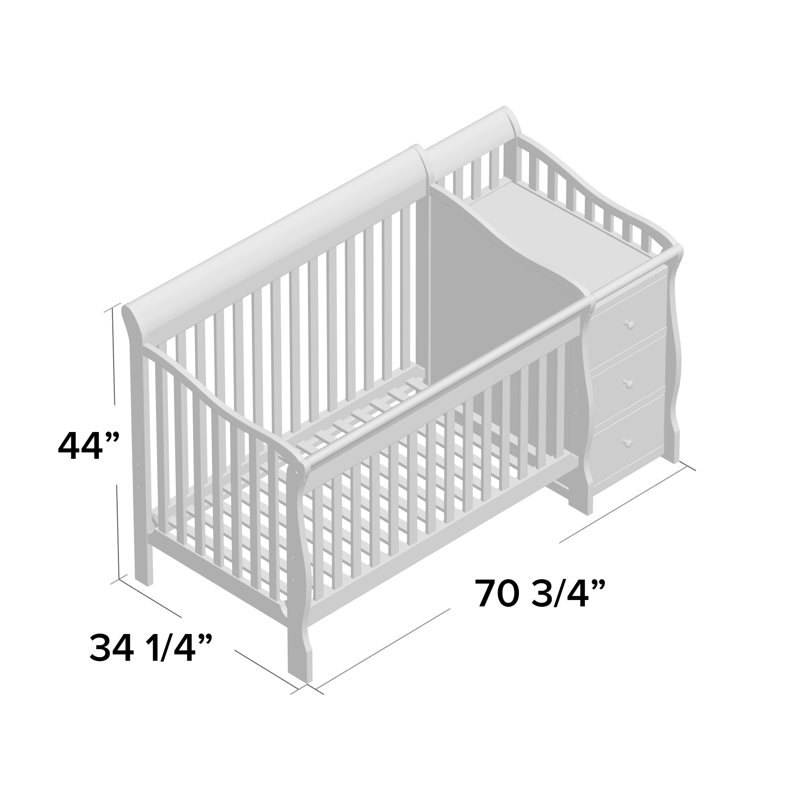 Delta Children Princeton Junction 3in1 Convertible Crib and Changer